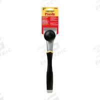 PURDY Scraper: Bld. Mat. Tungsten Carbide, Hdl. Mat. Rubber, Stiff, Straight Bld. Shape (MPN 144900230). Key specifications — attr1004902: PURDY; attr1012057: Full; attr1014703: Rubberized; attr1017570: Standard End; attr1029655: Straight; attr1034073: Straight.