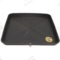 DIVERSITECH Condensate Drain Pan: Plastic, 50 in L x 29 in W x 2 in D, Long Side Discharge (MPN 6-2748L). Key specifications — Brand: DIVERSITECH; Color: Black.
