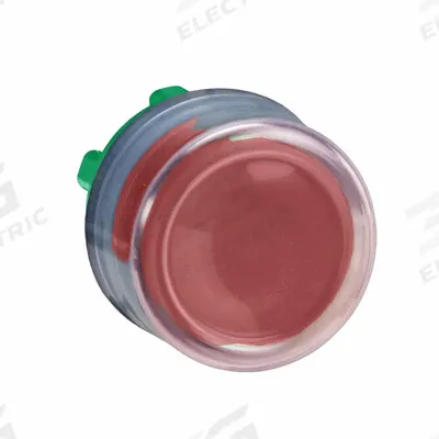 SCHNEIDER Flush Push Button: Red, 22 mm Mounting Size, Non-Metallic - Flush-Mount & Recessed Push-Button Operators