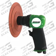 SPEEDAIRE Air Orbital Sander: 3 in Disc, Hook and Loop, 3/8 in Orbit, Non-Vacuum, Light Duty, 0.5 hp (MPN 48LZ97). Key specifications — attr1320213: SPEEDAIRE.