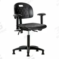 Ergonomic Chair: Polyurethane, Arms Included, Ht Range 19 3/4 in to 27 1/2 in, 18 in Seat Wd, Adj (MPN BR-HPMBCH-RG-T1-A1-NF-RG-BLK). Key specifications — Foot Support: No; Back Tilt Backward: 13.5°; Back Tilt Forward: 10.5°; Base Material: Nylon; Brand: APPROVED VENDOR; Product Type: Ergonomic Chair; ESD-Safe: Not ESD Safe; Seat Tilt Backward: 3°.