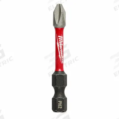 MILWAUKEE Power Bit: Power Bit, Imperial, PH2 Bit Industry Size, #2 Bit Size, Std - Impact Bits