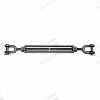 KEN FORGING Clevis and Clevis Turnbuckle: 5/8"-11 Thread Size, Carbon Steel, Galvanized, UNC (MPN TB107-3-J-J-HDG). Key specifications — Thread Size: 5/8"-11; Brand: KEN FORGING; Finish: Galvanized; Thread Type: UNC.