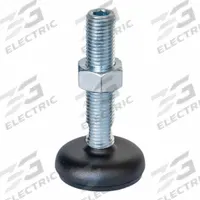 JW WINCO Male-End Leveling Mount: Swiveling Stud, 3/4"-10 Thread Size, 3.94 in, 2,473 lbf Capacity (MPN 30-100-3/4X10-150-A5-UK). Key specifications — Finish: Powder-Coated; Base Shape: Round; Load Capacity: 2,473 lbf; Thrust Pad Material: Buna-N; Includes: Rubber Pad.