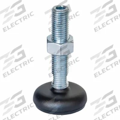 JW WINCO Male-End Leveling Mount: Swiveling Stud, 3/4"-10 Thread Size, 3.94 in - Non-Skid Male Leveling Mounts