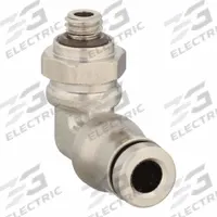 LEGRIS Push-Fit Elbow Fitting: 4 mm OD x 5 mm Pipe Size, Push-to-Connect x MBSPP, Brass, Silver (MPN 3699 04 19). Key specifications — Brand: LEGRIS.