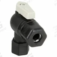 PARKER Manual Two-Way Ball Valve: 3/8 in, Polypropylene, Angle, Sweat x Sweat, Full Port Ball Port (MPN FTPPB6VEU4). Key specifications — Brand: PARKER; Handle: Lever.