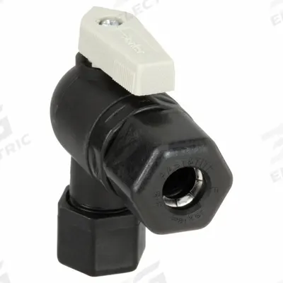 Parker Manual Two-Way Ball Valve: 3/8 in, Polypropylene, Angle, Sweat x Sweat - NSF 51 Compliant Polypropylene Ball Valves