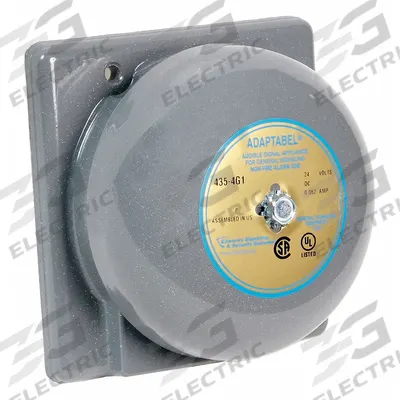 EDWARDS SIGNALING Bell: Bell Sound, 24V DC, Indoor/Outdoor, 435-4G1 - Bell Alarms