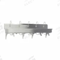 SANI-LAV Wash Station: 5 Stations, 8 in Bowl Dp, 97 in Bowl Lg, 16 1/2 in Bowl Wd, Faucet Included (MPN 510W1). Key specifications — Includes Side Splash: Side Splash Not Included; Series: Stainless Steel Wash-Station; Brand: SANI-LAV.