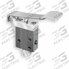 PARKER Manual Air Control Valve: DirectAir 2, Three-Way / Two-Position, Lever, 1/8 in Female NPT (MPN 404711000). Key specifications — attr1084737: Aluminum; attr1084778: Poppet; attr1084767: DirectAir 2; attr1084731: 404711000; attr1084739: PARKER; attr1084765: Spring Return; attr1084768: DirectAir 2; attr1084774: Normally Open/Normally Closed.
