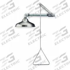 GUARDIAN EQUIPMENT Plumbed Shower: Wall Mnt, Stainless Steel Sprayhead, Shroud, Silver (MPN G1643SSH). Key specifications — Brand: GUARDIAN EQUIPMENT; Activation: Pull Rod.