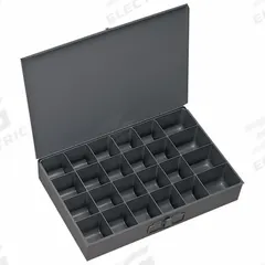 Compartment Drawer: 13 5/8 in x 9 7/8 in x 2 1/8 in, 24 Compartments, 0 Dividers, Gray, Piano (MPN 202-95-D919). Key specifications — Color: Gray; Compartment HxWxD: (20) 2-3/16 in x 1-15/16 in; Number of Compartments: 24; Removable Dividers: No; Compatible Manufacturer Model Number: 306; Brand: DURHAM MFG.