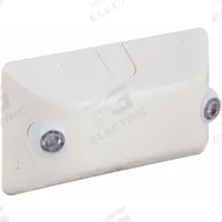 Emergency Light: LED, Damp Location Rated, 4 W Lamp Watt, 120/277V AC, 4 W Emergency Watt, Surface (MPN EV4D-02L). Key specifications — Environmental Rating: Damp Location Rated; Sub-brand: EV Series; Remote Capable: No; Adjustable Lamp Heads: Yes; Brand: DUAL-LITE; Standards: NFPA 70 and 101; Series: EV4D; Features: Special Wide Area Lens.