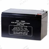 APPROVED VENDOR Sealed Lead Acid Battery: 12V DC, 12 Ah Capacity, 3.78 in Ht, 6 in Wd, 3.88 in Dp (MPN 2UKH3). Key specifications — Terminal Connection: 0.250 in Faston; Battery Cycle Type: Deep Cycle; Brand: APPROVED VENDOR; Housing Material: ABS.