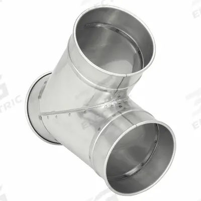 NORDFAB 6"dia 13 1/2"L 60° SS Wye Branch: Stainless Steel, For 6 in Duct Dia - Branches