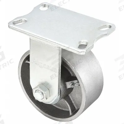 APPROVED VENDOR Plate Caster: Corrosion-Resistant, Rigid, Iron, 6 in Wheel Dia, 3 in Wheel Wd - Heavy-Duty General-Purpose Kingpinless Plate Casters