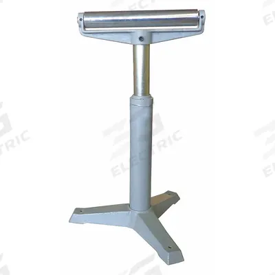 APPROVED VENDOR Material Support Stand: 15 5/16 in Overall Wd, 23 in Min. Ht - Flat Roller Material Support & Transfer Stands
