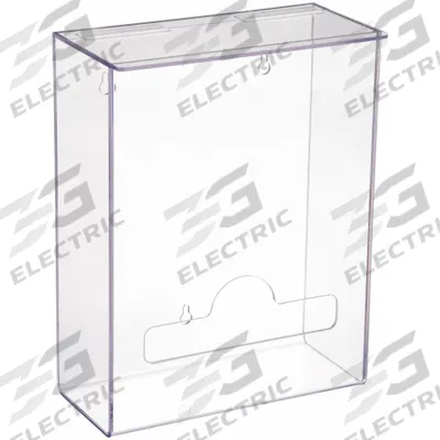 CONDOR Hairnet Dispenser: Table/Wall, 8 1/8 in x 4 1/8 in x 10 1/2 in, PETG - Hinged Top Dispensers for Bulk Protective Clothing
