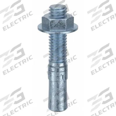 MKT FASTENING Wedge Anchor: 2 1/4 in Overall Lg, 3/8 in Dia, 3/8"-16 Thread Size, Steel - Steel Wedge Anchors