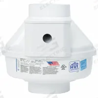 Radon Fan: 154 cfm Max., 4 1/2 in Duct, 20 W, 120V AC, 1 Ph, IP44, 60 Hz Freq, Plastic (MPN 95918). Key specifications — Brand: FANTECH; High-Efficiency Motor: No; Nameplate Voltage: 120V AC; Number of Speeds: 1; Airflow @ 0.000 in SP - Range: 0 to 249 cfm; High-Efficiency Motor_Broad: Standard-Efficiency Motor.