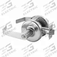 CORBIN Door Lockset: Storeroom Lever Locksets, Chrome, ADA Compliant (MPN CLX3357 NZD 626). Key specifications — Ligature Resistance: Not Ligature-Resistant; Brand: CORBIN; Lockset Function ANSI Code: F86; Visual Indicator Message: No Message; Lockset Style: Newport Lever; ADA Compliant: Yes; Finish: Satin Chromium-Plated.