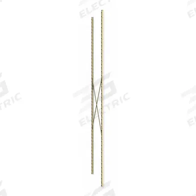 TENNSCO Shelving Post: 96 in Overall Ht, Steel, 16 ga - Steel Posts & Post Kits for Standard Metal Shelving