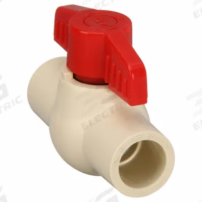 APPROVED VENDOR Manual Two-Way Ball Valve: 1/2 in, CPVC, Straight, Slip x Slip - NSF 51 Compliant CPVC Ball Valves