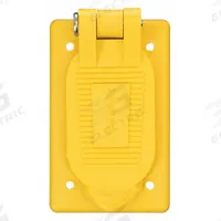 HUBBELL WIRING DEVICE-KELLEMS Weatherproof Cover: Thermoplastic, Duplex Receptacles, 1 Gangs, Yellow (MPN HBL52CM21). Key specifications — Brand: HUBBELL WIRING DEVICE-KELLEMS; Color: Yellow; Compatible with Product Type: Duplex Receptacles; Mounting Orientation: Vertical.