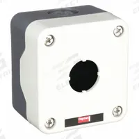 DAYTON Push Button Enclosure: 22mm, 1 Holes, Non-Metallic, NEMA 4/4X (MPN 32W279). Key specifications — Brand: DAYTON; Environments & Applications: Washdown-Corrosion-Resistant.