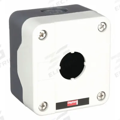 Dayton Push Button Enclosure: 22mm, 1 Holes, Non-Metallic - Enclosures for 22mm Operators