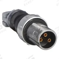 HUBBELL Pin and Sleeve Plug: Gray, 600V AC, Single Phase, 60 A, 2 Pole, 3 Wire, Style 2 Grounding (MPN HBL360PS2W). Key specifications — Brand: HUBBELL.