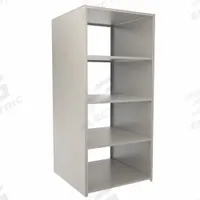 TENNSCO Boltless Shelving: Starter, Medium-Duty, 36 in x 36 in, 78 in Overall Ht, 5 Shelves, Steel (MPN LS-5-3636-6). Key specifications — Finish: Powder Coated; Maximum Post Load Capacity: 3,500 lb with Beams Evenly Spaced at 24 in; Decking Material: Steel; Color: Light Gray; Beam Profile: Low Profile; Brand: TENNSCO; Side Panel: Closed (Starter); Open (Add-On).