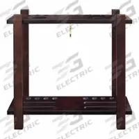HATHAWAY Cue Rack: Mahogany, 29 in Overall Wd, 28 1/4 in Overall Ht (MPN BG2567M). Key specifications — attr989535: Cue Rack; attr989526: Wood; attr989508: HATHAWAY; attr989511: Mahogany; attr999291: No Mounting Hardware.