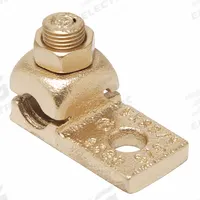 BURNDY Wire Connector: 3/0 AWG – 4/0 AWG Wire Sizes, 3/8 in Stud Size, Unplated Copper Lug Body (MPN QA28B). Key specifications — Brand: BURNDY; For Wire Material: Copper; Maximum Stranded Copper Wire Size: 4/0 AWG; Minimum Stranded Copper Wire Size: 3/0 AWG; Lug Material: Unplated Copper.