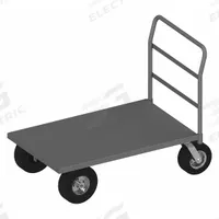APPROVED VENDOR Platform Truck: 1,750 lb, 72 in L x 30 in W x 13 7/8 in H Deck, Solid, 12 ga Deck (MPN PT307210/12PN95). Key specifications — Side Panel Type: No Side Panels; Brand: APPROVED VENDOR; Color: Gray; Caster/Wheel Configuration: (2) Rigid.
