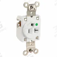 HUBBELL Receptacle: Hospital Grade Fed. Spec., Single, 5-20R, White, 125V AC, 20 A, 2 Pole / 3 Wire (MPN HBL8310W)