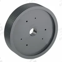 APPROVED VENDOR V-Belt Pulley: B200, 6 Groove, 20.35 in OD, Bushed Bore, E, Quick Detachable (MPN 6B200E). Key specifications — Pulley Industry Number: B200; Pitch Diameter: 19.6 in (4L, A); For Belt Section (broad, with similar types): 4L, A, or AX.