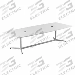 BUSH BUSINESS FURNITURE Conference Table: Boat, Laminate/Wood, White, 119 in Overall Lg, White (MPN 99TBM120WHSVK). Key specifications — attr987891: Traditional Leg; attr987894: Laminate; attr987867: Wood; attr987857: BUSH BUSINESS FURNITURE; attr987872: Laminate.