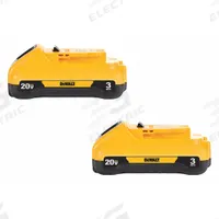 DEWALT Battery: 20V MAX*, 3 Ah, 2 Batteries Included, 20V DC, 2 PK (MPN DCB230-2). Key specifications — attr1278107: Not Oil-Resistant.
