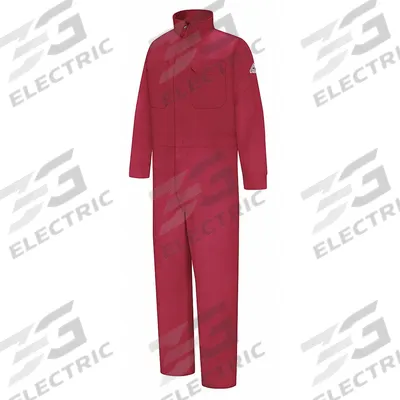 BULWARK Coverall: 11 cal/sq cm ATPV, Men's, XL, Tall, 48 in Max. Chest Size, Excel FR ( 9 oz ) - Category 2 Men's Coveralls