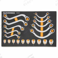 GEARWRENCH Hand Ratchet Set: Reversible, 20 1/4 in Overall Lg, 5° Min Arc Swing (MPN GWMSSRWMM). Key specifications — attr1205598: Reversible; attr1205624: GEARWRENCH.