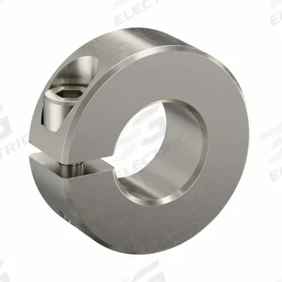 RULAND MANUFACTURING Shaft Collar: 1-Piece, Inch, Round, Clamp-On, 7/16 in Bore Dia - Stainless Steel Shaft Collars