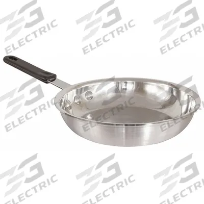 CRESTWARE Fry Pan: Non-Stick, 12 1/2 in Top Dia, Aluminum, Natural, Steel, NSF Certified - Non-Stick Frying Pans