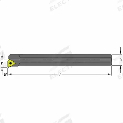 ULTRA-DEX USA Indexable Thread Turning Tool Holder: A16R LSER3 (MPN 957-000-132) - Indexable Boring Bars