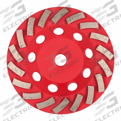 MILWAUKEE Diamond Segment Cup Grinding Wheel: Turbo, 5" Dia, 5/8"-11 Arbor, 18 Segment - Turbo Diamond Segment Cup Grinding Wheels