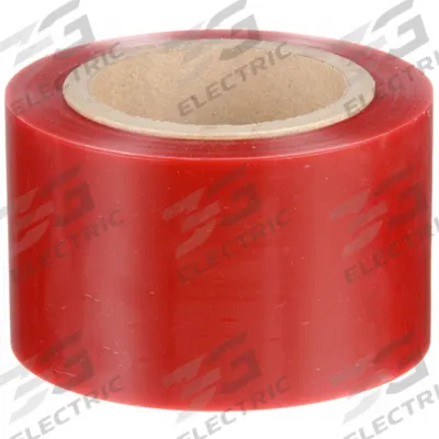 APPROVED VENDOR Stretch Wrap Film: Std Duty, 80 ga Gauge, 3 in Overall Wd, 2-Side, Red - Hand-Grade Anti-Static Stretch Wrap