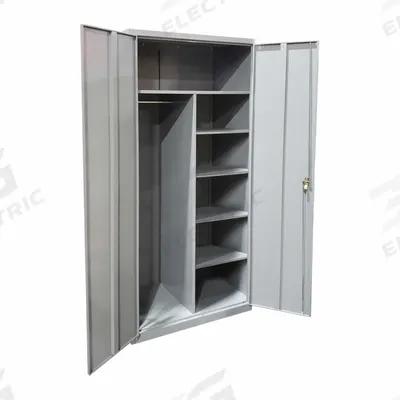 LYON Storage Cabinet: 36 in x 18 in x 78 in, 1 Adj Shelf, Swing Handle & Keyed - Commercial Clearview Wardrobe Cabinets