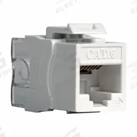 JONARD TOOLS Keystone Jack: Punch-Down, 1 Ports, White, 6, RJ45, K-6EJ/25. Key specifications — Color: White; Display Sell UOM: EA; Brand: JONARD TOOLS.