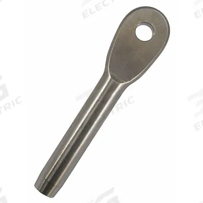 LOOS Eye End Fitting: 7/32 in Compatible Rope Dia, 3/8 in Swaged Outside Dia - Eye Fittings